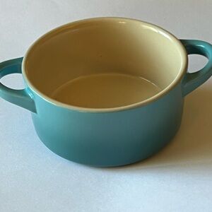 LE CREUSET MINI COCCOTTE CARIBBEAN BLUE NEW NO LID NO BOX